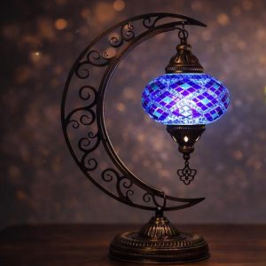 Hilal Mozaik Lamba | Otantik Dekoratif Modern Masa Lambası